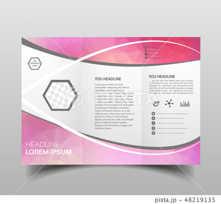 Vector modern tri-fold brochure design 48219135