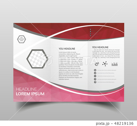 Vector modern tri-fold brochure design 48219136