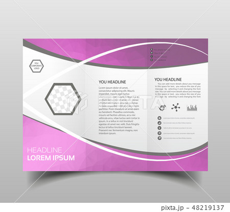 Vector modern tri-fold brochure design 48219137