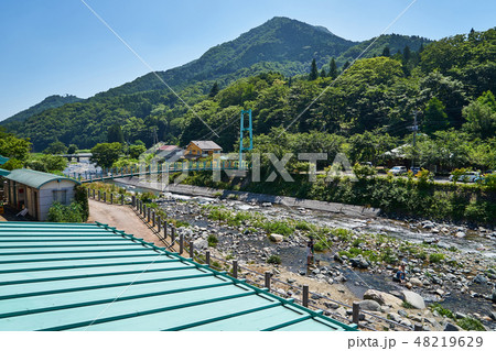 山梨県 道の駅どうしからの道志川 山梨県 道の駅どうしからの道志川 48219629