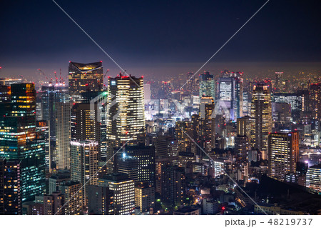 《東京都》雨上がり・霧に包まれた東京の夜景《港区方面》 《東京都》雨上がり・霧に包まれた東京の夜景《港区方面》 48219737
