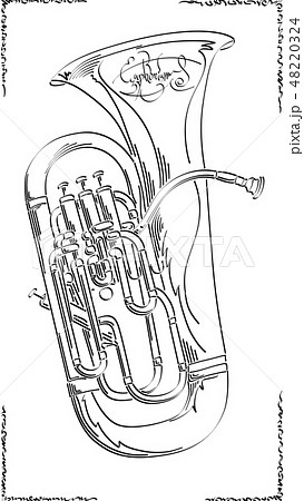 Graphic Arts Sketch Of Drawing Euphonium のイラスト素材 4324