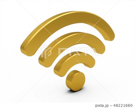 3D Rendering Wifi Wireless Network Symbol isolated 3D Rendering Wifi Wireless Network Symbol isolated 48221660