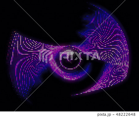 Neon glowing spiral - blue and purple vector illustration Neon glowing spiral - blue and purple vector illustration 48222648