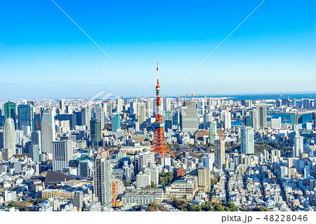 六本木ヒルズからの展望　東京タワー　【東京都】 48228046