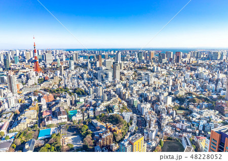 六本木ヒルズからの展望　東京タワー　【東京都】 48228052