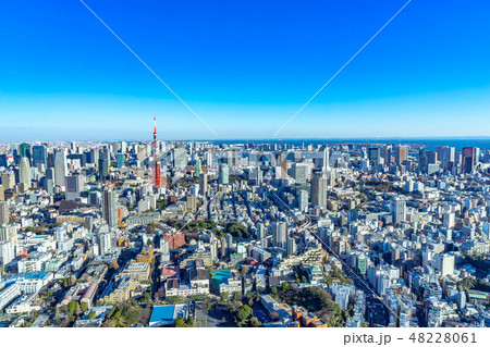 六本木ヒルズからの展望 東京タワー 【東京都】 六本木ヒルズからの展望 東京タワー 【東京都】 48228061