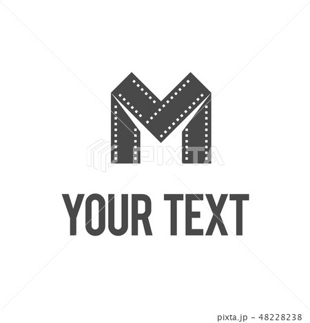Vector illustration concept of M letter logo symbol. Black on white background 48228238