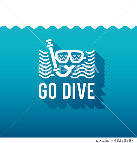 Diving Branding Identity Corporate vector logo design template Isolated on a blue background Diving Branding Identity Corporate vector logo design template Isolated on a blue background 48228297