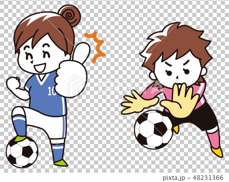 サッカー選手の女性 48231366