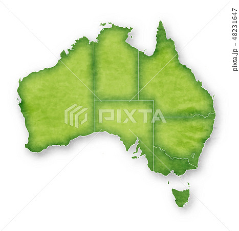 オーストラリア 地図 フレーム アイコンのイラスト素材