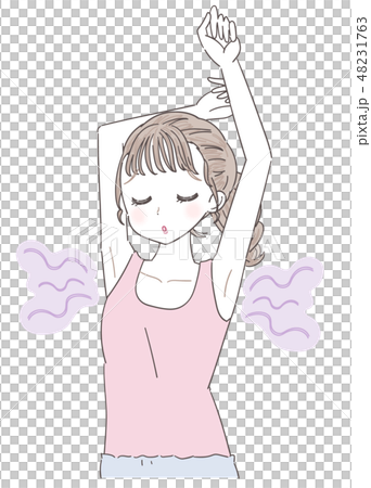 若い女性 ワキ におい 48231763