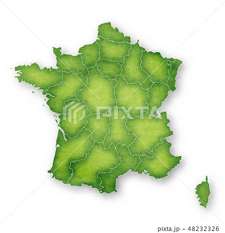 フランス 地図 フレーム アイコン のイラスト素材