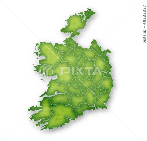 アイルランド 地図 フレーム アイコン のイラスト素材