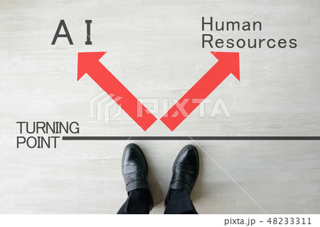 ビジネスイメージ―人工知能か人材か 48233311