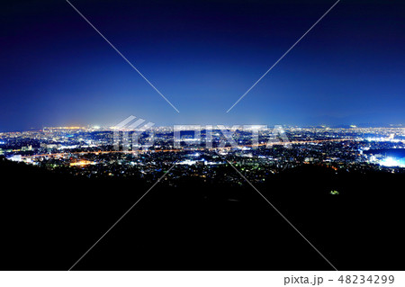 夜の片江展望台（夜景・夜空） 福岡県福岡市城南区片江 48234299