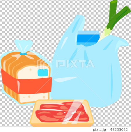 裝有雜貨的塑料袋 48235032