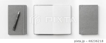 Top view of fabric notebook for mockup Top view of fabric notebook for mockup 48236218