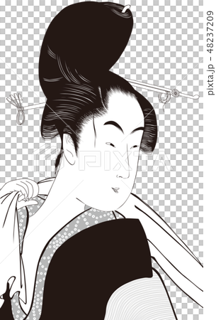 洗完澡後女B＆W 48237209