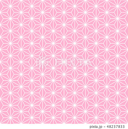 背景素材　シームレス　麻の葉 48237833