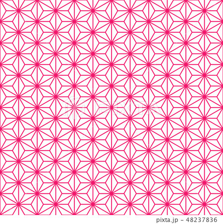 背景素材　シームレス　麻の葉 48237836