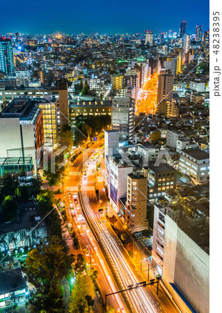 panoramic city skyline night view in Tokyo, Japan panoramic city skyline night view in Tokyo, Japan 48238395