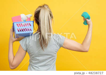 organized housekeeping woman supplies biceps organized housekeeping woman supplies biceps 48238727
