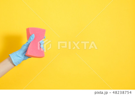 organized housekeeping woman hand sponge washing organized housekeeping woman hand sponge washing 48238754