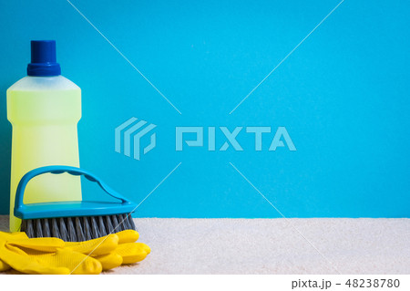 flooring cleaning supplies clean set copy space 48238780