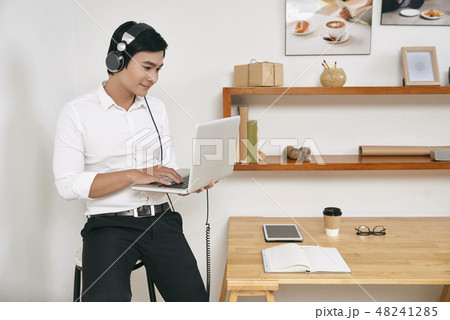 Man working on media project 48241285