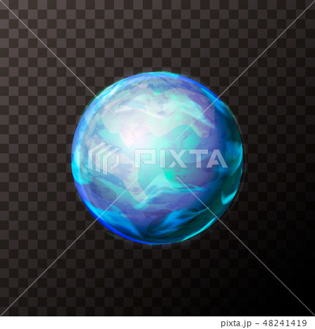 Realistic Neptune planet with texture on transparent background 48241419