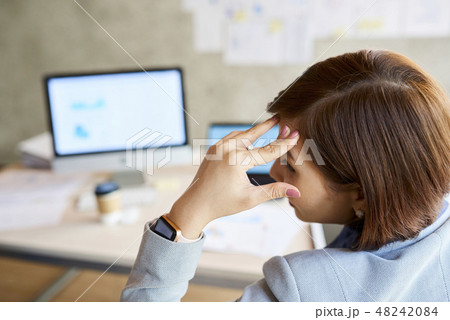 Business lady tired of work Business lady tired of work 48242084