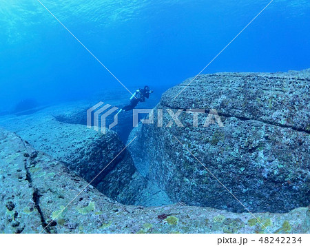 与那国島 海底遺跡の写真素材
