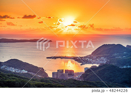 平面図 夕日 夕焼け 48244226