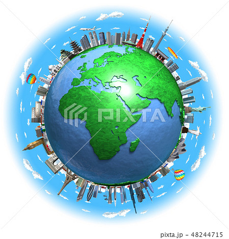 地球ランドマークヨーロッパ青空2 地球ランドマークヨーロッパ青空2 48244715