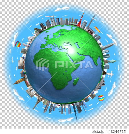 地球ランドマークヨーロッパ青空2 地球ランドマークヨーロッパ青空2 48244715