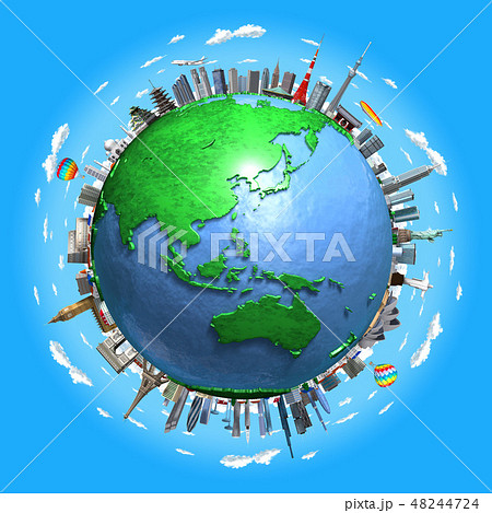 地球ランドマークアジア青空 地球ランドマークアジア青空 48244724