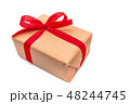 objects  Brown and white Gift box bow  48244745