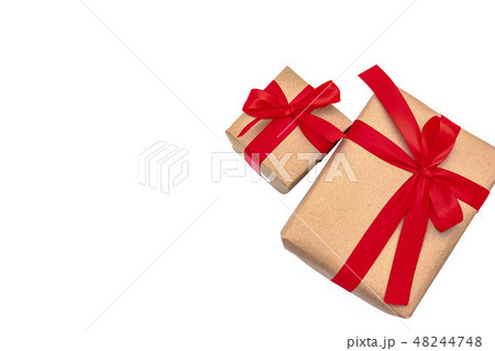 objects Brown and white Gift box bow objects Brown and white Gift box bow 48244748