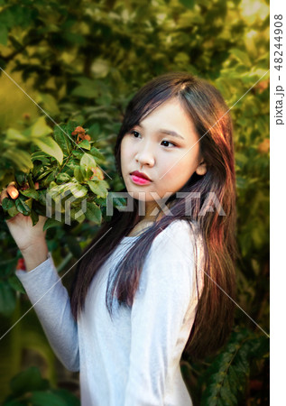 Beautiful young spring girl Beautiful young spring girl 48244908