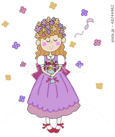 お花の帽子 48244962