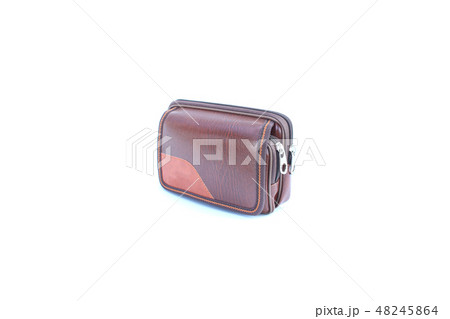 pocket bag leather on isolated 48245864