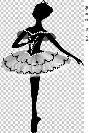 Ballet Ballerina Black Silhouette Stock Illustration