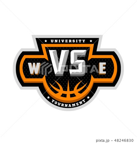 Basketball Vs Sports Logo Emblem のイラスト素材 4460