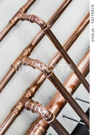 copper pipes and fittings for carrying out plumbing work  48248828