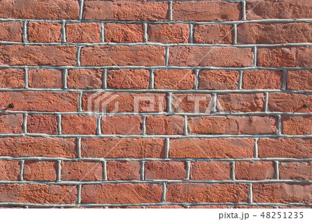 Image of brick wall with metal screws Image of brick wall with metal screws 48251235