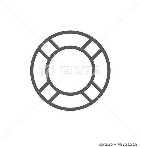 Lifebuoy line icon. Isolated on white background 48251518