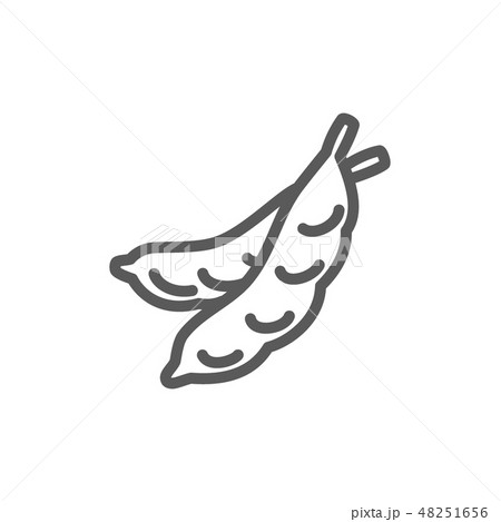 Young peas, vegetable line icon. 48251656