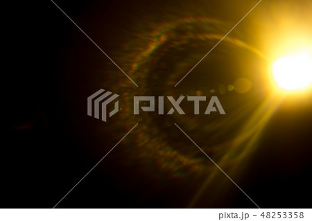 Abstract Natural Sun flare on the black Abstract Natural Sun flare on the black 48253358