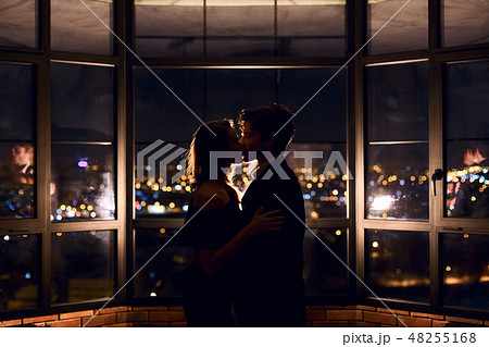 Couple in love kissing Couple in love kissing 48255168
